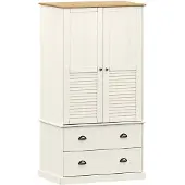 vidaXL Armadio VIGO Bianco 90x55x170 cm in legno di pino massiccio