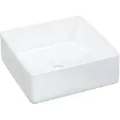vidaXL Lavabo bianco 37x37x13 cm in Vetroceramica, quadrato