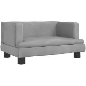 vidaXL Letto per cani grigio chiaro 60x40x30 cm in velluto