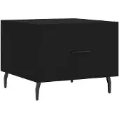 vidaXL Tavolino nero 50x50x40 cm in materiale derivato dal legno