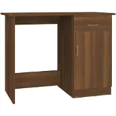 vidaXL Scrivania in rovere marrone 100x50x76 cm materiale in legno