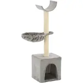 vidaXL Tiragraffi per gatti con tiragraffi in sisal 105 cm Grigio