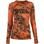 Fjällräven Värmland Wool LS W, Orange Multi Camo, M