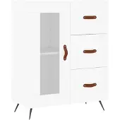 vidaXL Credenza bianca 69,5x34x90 cm Materiale a base di legno