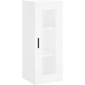 vidaXL Armadio a muro bianco 34,5x34x90 cm
