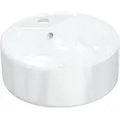 vidaXL Lavabo Bianco 40x14,5 cm Vetroceramica Rotondo