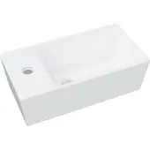 vidaXL Lavabo Bianco 48x25x15 cm Vetroceramica