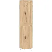 vidaXL Credenza Sonoma-quercia 34,5x34x180 cm Materiale a base di legno