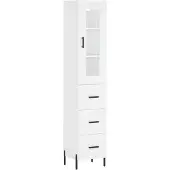 vidaXL Credenza bianca 34,5x34x180 cm Materiale a base di legno