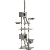 vidaXL Tiragraffi per gatti in sisal 230 - 260 cm Grigio