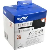 Brother DK-22251 Nero e Rosso su Bianco (62 mm)