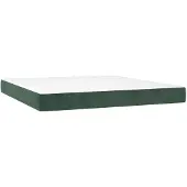vidaXL Materasso a molle insacchettate verde scuro 160x200x20 cm in velluto