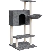 vidaXL Graffiatoio in sisal Grigio scuro 108,5 cm