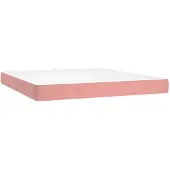 vidaXL Materasso a molle insacchettate rosa 180x200x20 cm in velluto