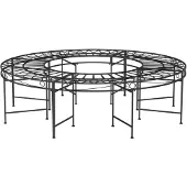 vidaXL Panchina ad albero rotonda Ø160 cm in acciaio nero