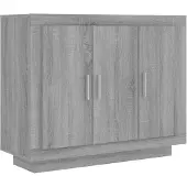 vidaXL Credenza Grigio Sonoma 92x35x75 cm Materiale a base di legno