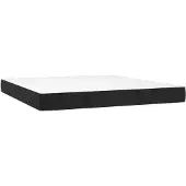 vidaXL Materasso a molle insacchettate nero 160x200x20 cm in velluto