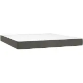 vidaXL Materasso a molle insacchettate grigio scuro 180x200x20 cm in velluto