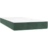 vidaXL Materasso a molle insacchettate verde scuro 100x200x20 cm in velluto