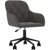 vidaXL Sedia da ufficio girevole in velluto grigio scuro
