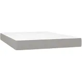 vidaXL Materasso a molle insacchettate grigio chiaro 140x190x20 cm tessuto