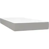 vidaXL Materasso a molle insacchettate grigio chiaro 90x200x20 cm tessuto