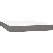 vidaXL Materasso a molle insacchettate grigio scuro 140x190x20 cm tessuto