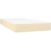 vidaXL Materasso a molle insacchettate crema 80x200x20 cm tessuto