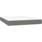 vidaXL Materasso a molle insacchettate grigio scuro 140x200x20 cm tessuto