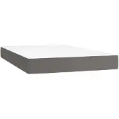 vidaXL Materasso a molle insacchettate grigio 120x200x20 cm in Pelle finta