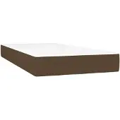 vidaXL Materasso a molle insacchettate marrone scuro 90x200x20 cm tessuto