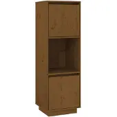 vidaXL Credenza marrone miele 38x35x117 cm in legno di pino massiccio