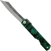 Higonokami Coltello pieghevole Blue Paper Steel Jade