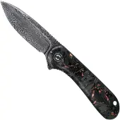 CIVIVI Coltello pieghevole Elementum Damascus, shredded carbon fiber/copper