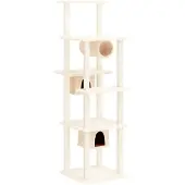 vidaXL Graffiatoio in sisal crema 169 cm