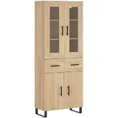 vidaXL Credenza Sonoma-quercia 69,5x34x180 cm Materiale a base di legno