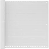 vidaXL Schermo privacy per balconi HDPE 90x600 cm bianco