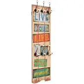 vidaXL -Balcone da letto con 6 fodere Live Life 120x40 cm