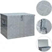 vidaXL Scatola in alluminio 610x430x455 mm Argento