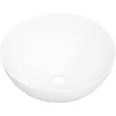 vidaXL Lavabo Bianco 36x15 cm Vetroceramica Rotondo