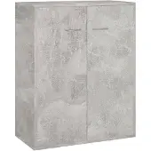 vidaXL Credenza grigio cemento 60 x 30 x 75 cm truciolato