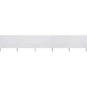 vidaXL Windschutzscheibe 5 Paneele 600x80 cm Stoff Sand weiß