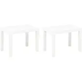 vidaXL Panche da giardino 2 pz. Plastica bianca