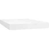 vidaXL Materasso a molle insacchettate bianco 140x190x20 cm in Pelle finta