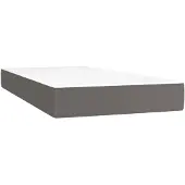 vidaXL Materasso a molle insacchettate grigio 80x200x20 cm in Pelle finta