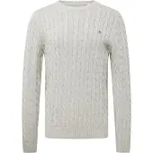 Gant per uomo. 8050601 Maglione Girocollo Grigio (S), Casual, Cotone