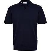 Selected Camicia Polo In Maglia Uomini Blu M