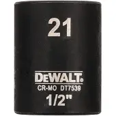 DeWalt Steckschluessel kurz 21mm 1/2 Schlagfest