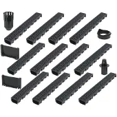 vidaXL Canali di drenaggio 12 pz. Plastica 12 m