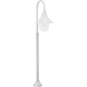 vidaXL Dissuasore luminoso da giardino E27 120 cm Alluminio Bianco